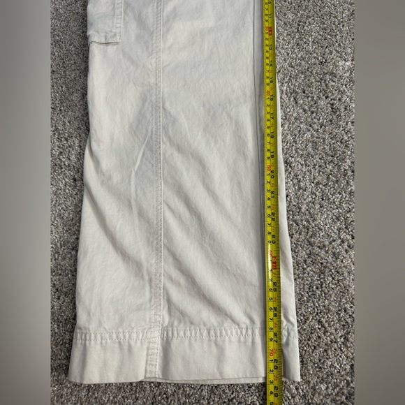 Abercrombie & Fitch Relaxed Cargo Pants 14 32 mid plus cream khaki Y2K utility - Picture 10 of 11